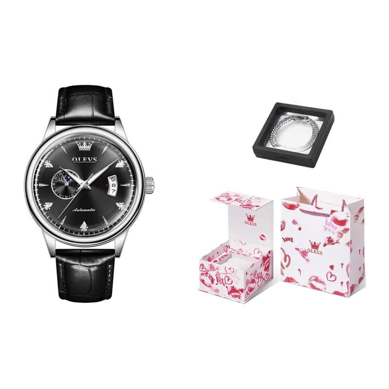 OLEVS Play The Cool Series Mechanical Movement Watch Men's Watches White Dial-27