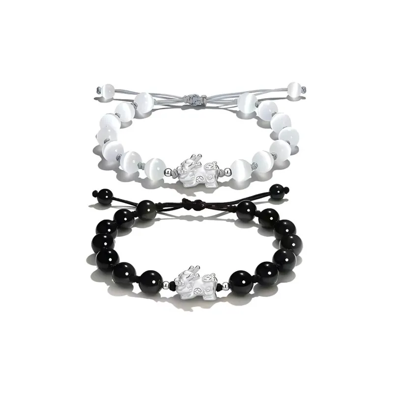 HELA DE HAI Glass Cat Eye Bracelets Unisex-6