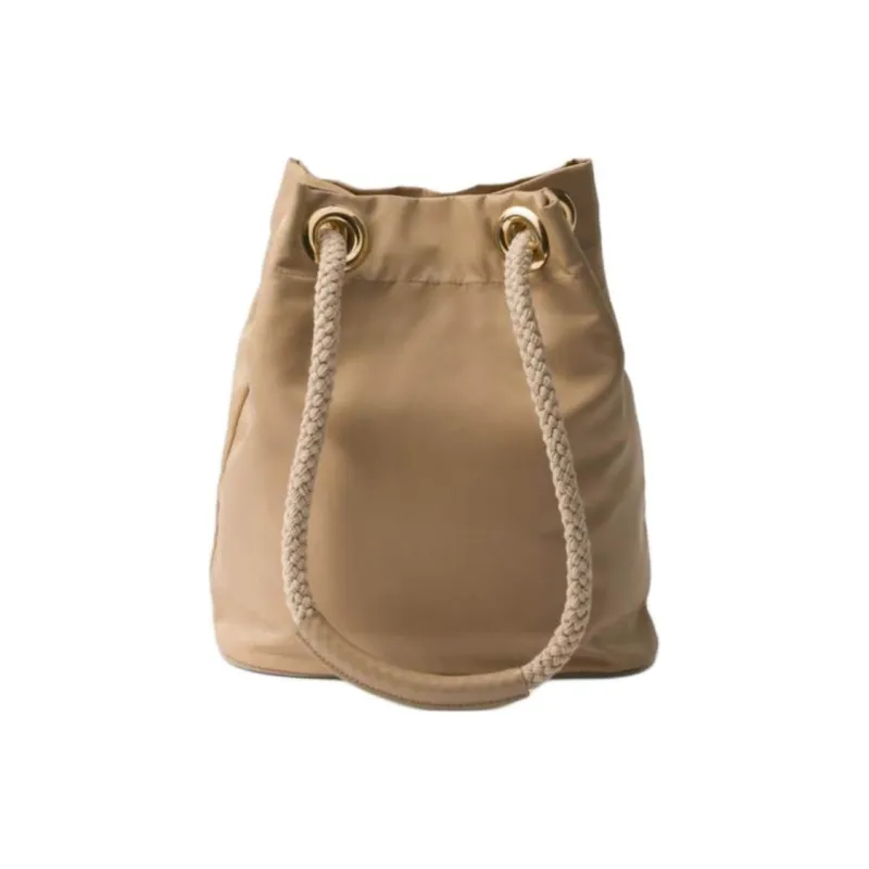 PRADA Re Nylon Recycled Nylon Bucket Bags Handbags Shoulder Bags Small Size Women's Brown-3