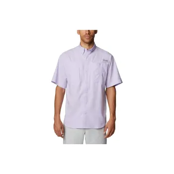 Columbia PFG Tamiami Shirts Men Light Purple
