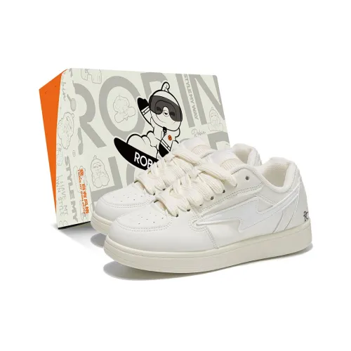 ROBINHOOD Impact Resistance Low Top Skateboard Shoes Women's Beige Box