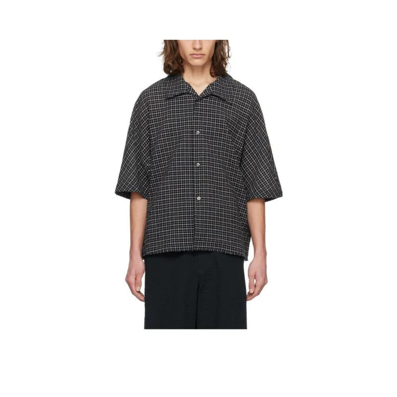 Le 17 Septembre SS24 Check Shirt Shirt Men's Black-0