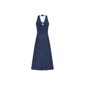 Pa33word Sleeveless Dress Style Women's Blue Single Item