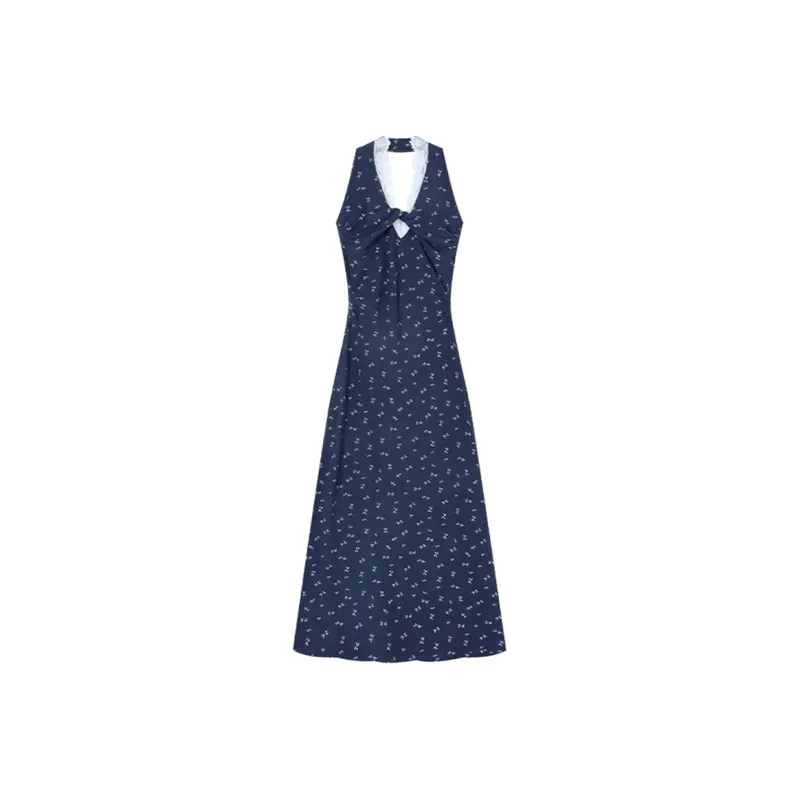 Vine Color Sleeveless Dress Style Women's Blue Single Item-0