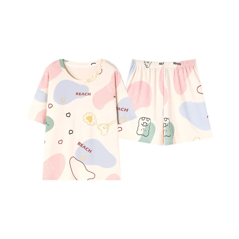 YUZHAOLIN Pajama Set Women's Apricot-0