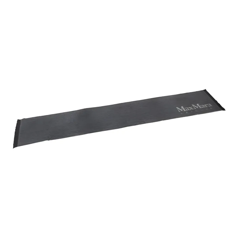 MaxMara Studio Wool Knit Scarves Unisex Gray-1