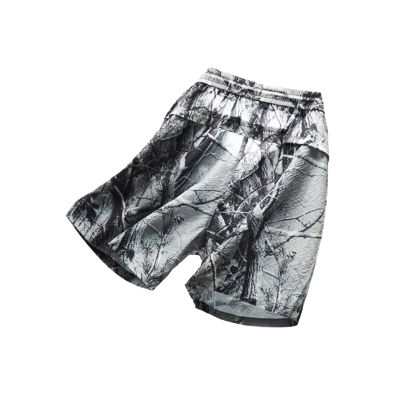 GNOMESHGH Casual Shorts Unisex Jungle Adventure Gray-3