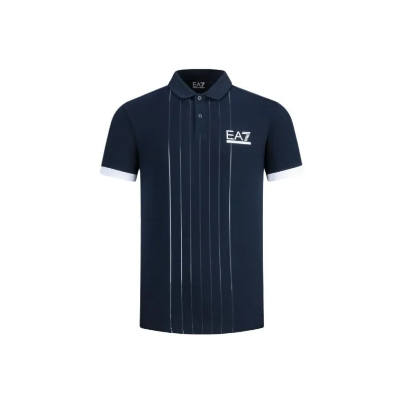 EMPORIO ARMANI EA7 SS24 Polo Shirt Men's Navy Blue-0