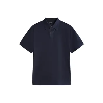 ZIOZIA x TONGQINNANZHUANG Summer Polo Shirt Men's Navy Blue