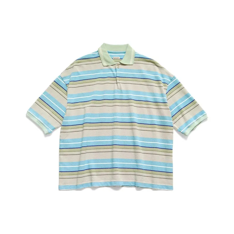 Kapital Striped Short sleeve Polo-1