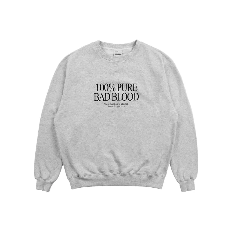 BADBLOOD Sweatshirt Unisex Gray-0