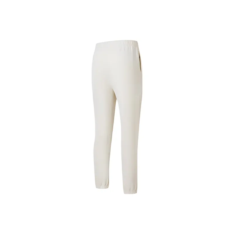 XTEP Variety Training Collection Knitted Sweatpants Women's Cotton White-1