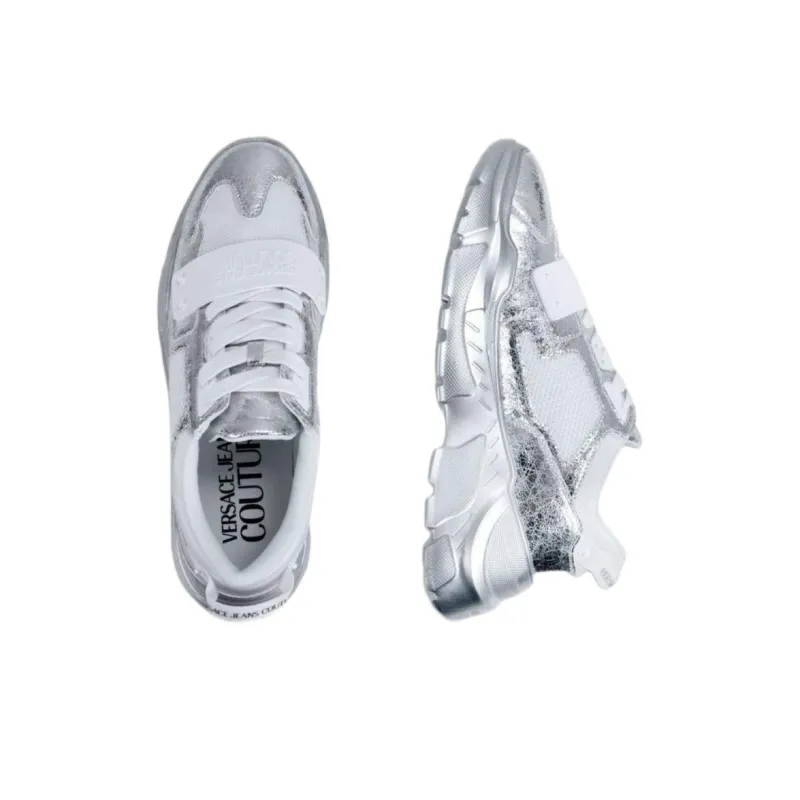 VERSACE JEANS COUTURE Low Top Casual Shoes Men's Silver-3