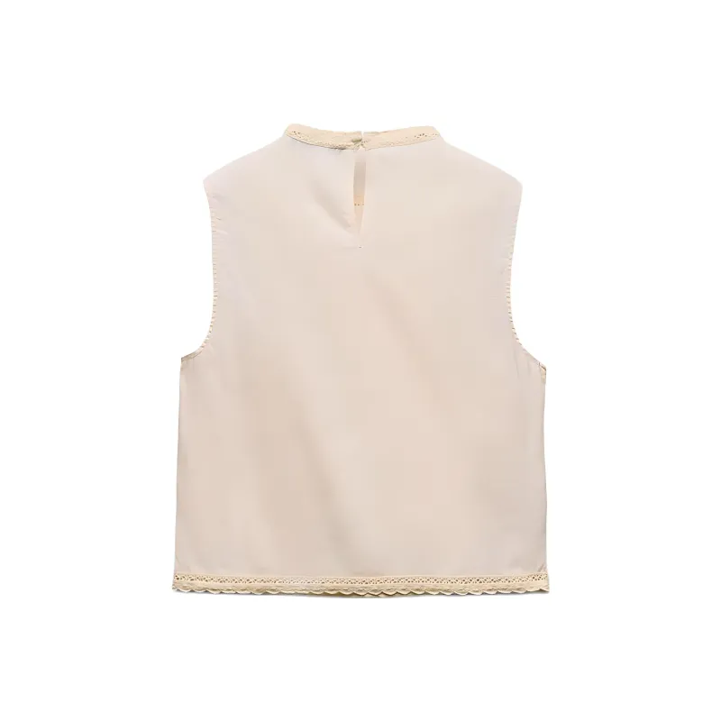 ZARA Tank Tops Women's Raw White-1