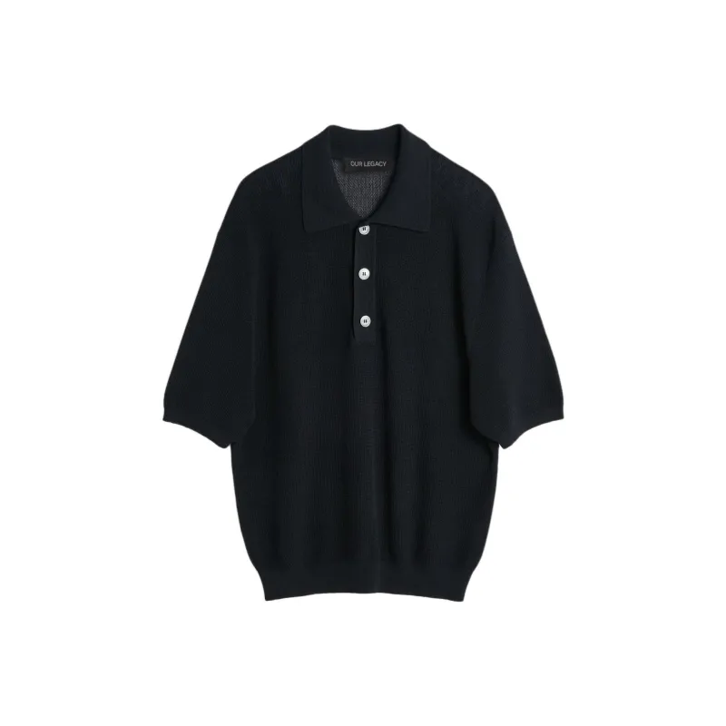 OUR LEGACY Traditional Polo Ribbed Polo Shirt-0
