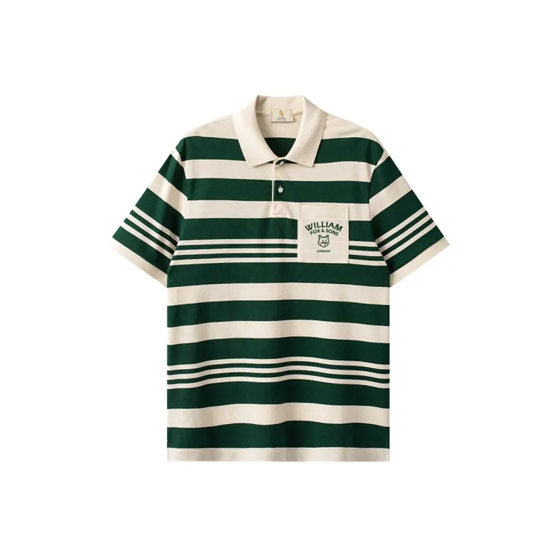 WILLIAM FOX&SONS Polo Shirt Unisex Beige Green-0