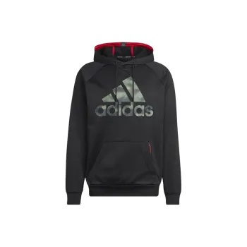 Adidas AEROREADY AEROREADY GAME AND GO CAMO LOGO HOODIE Sweatshirt Men's Black