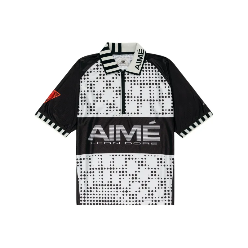 New Balance X AIME LEON DORE New Balance Co-brand Polo Shirts Unisex Black-0