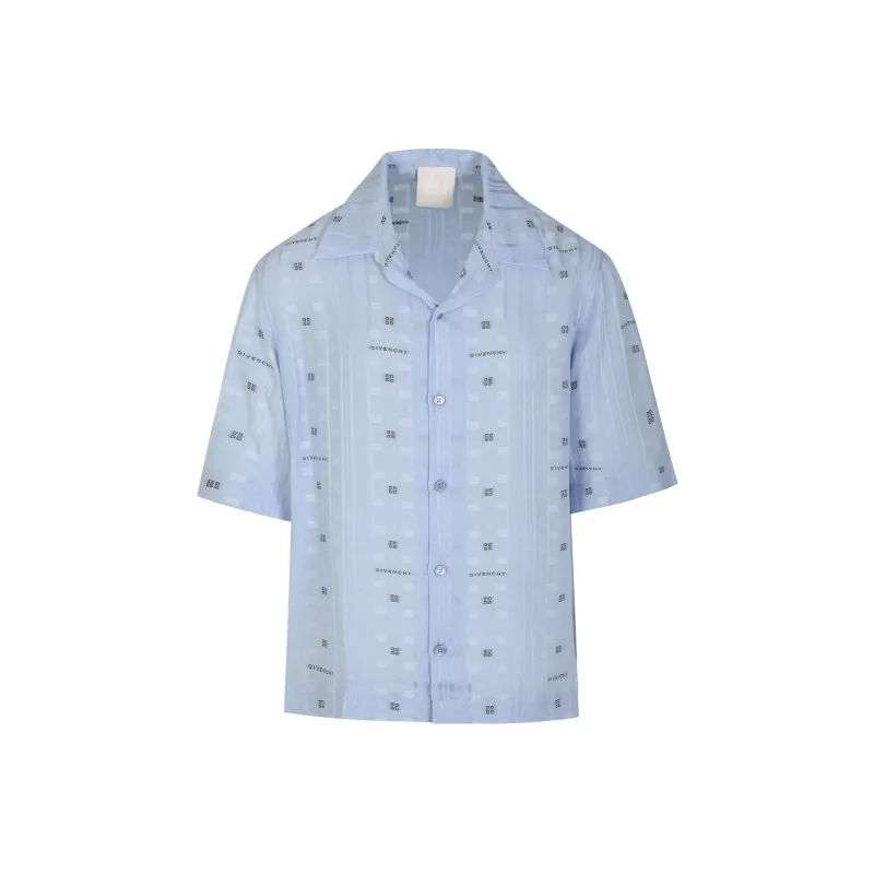 Givenchy Boxy Fit Shirt With Hawaiian Collar-0