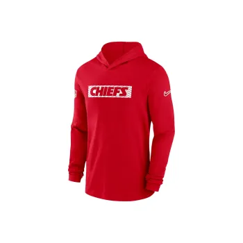 Nike Kansas City Chiefs Sideline Men's Nike Dri FIT Nfl Long Sleeve Hooded Top