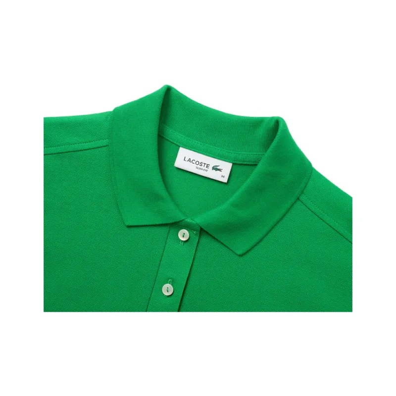 LACOSTE SS25 Short Sleeved Dress Women's Calathea Green-2