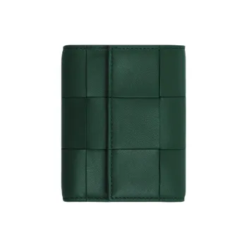 Bottega Veneta CASSETTE Lambskin Wallet Women's Green