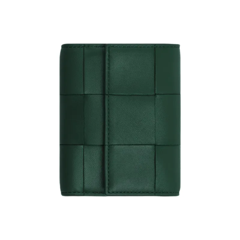 Bottega Veneta CASSETTE Lambskin Wallet Women's Green-0