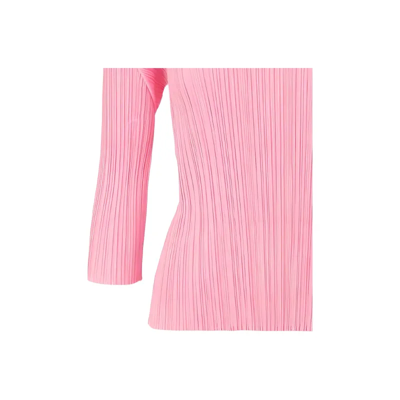 PLEATS PLEASE ISSEY MIYAKE Drop Shoulder Sleeve T Shirt Women's Pink-4