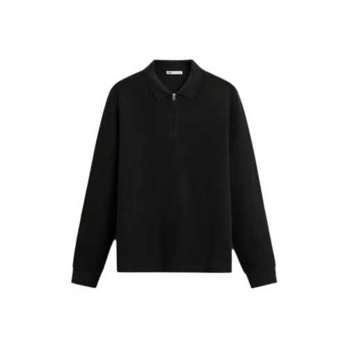 ZARA Polo Shirt Men's Dark Brown
