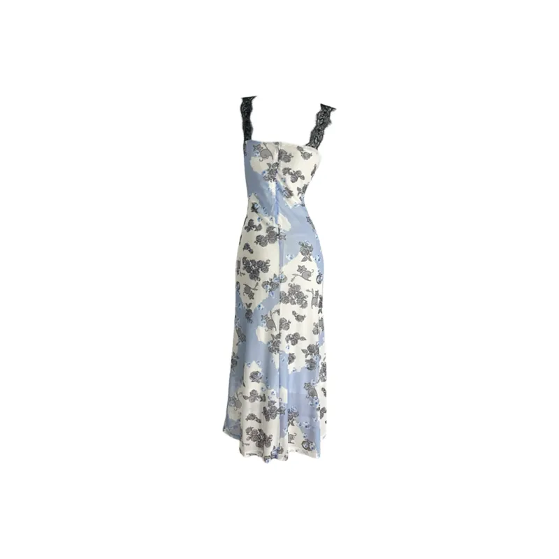 Slip Dress Women's Green Vegetable Audrey-1