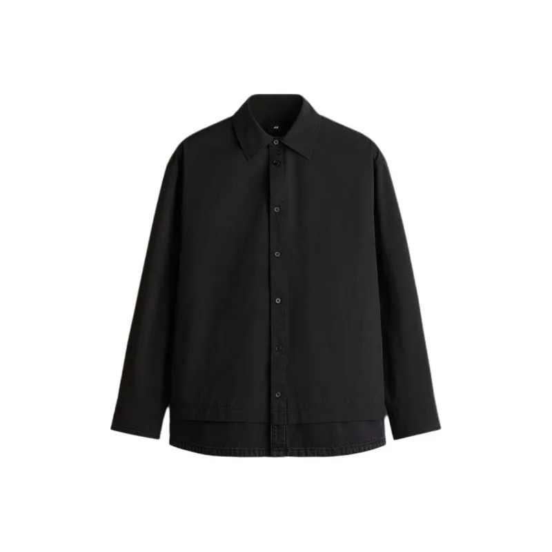 H&M Shirts Men Dark Brown-0