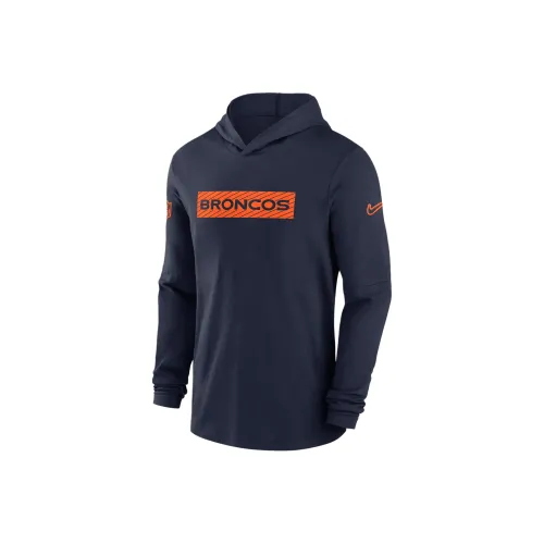 nike jordan Denver Broncos Sideline Men's nike jordan Dri FIT Nfl Long Sleeve Hooded Top