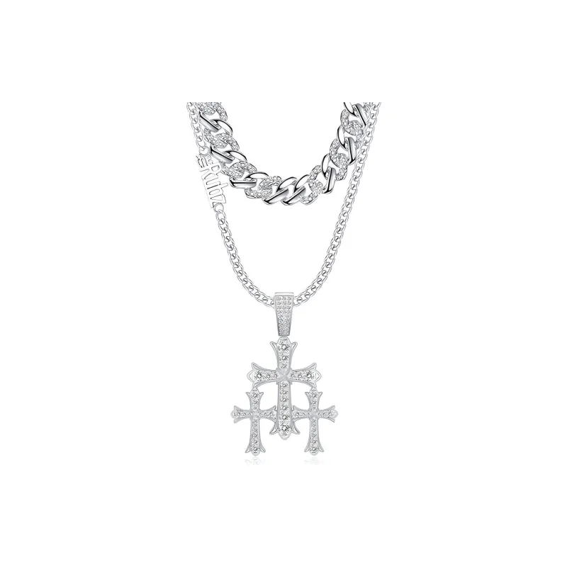 TheRubz Alloy Zircon Pendant Necklaces Unisex-3
