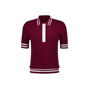 BALMAIN Monogrammed Jacquard Polo Shirt
