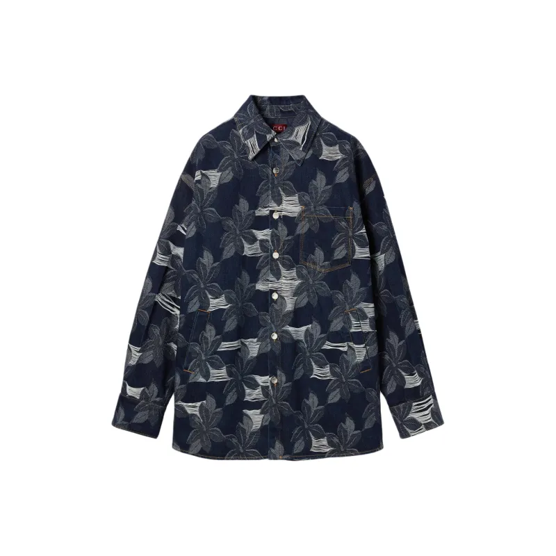 GUCCI Denim Jacquard Shirt-0