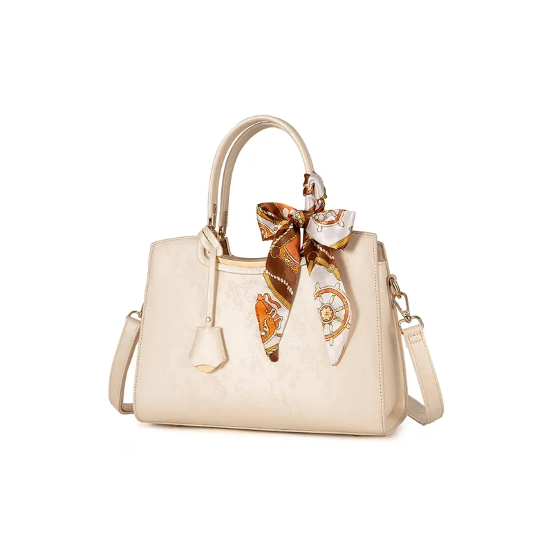 Vigno Synthetic Leather Handbag, One Shoulder, Crossbody Bag Regular Women's White-2