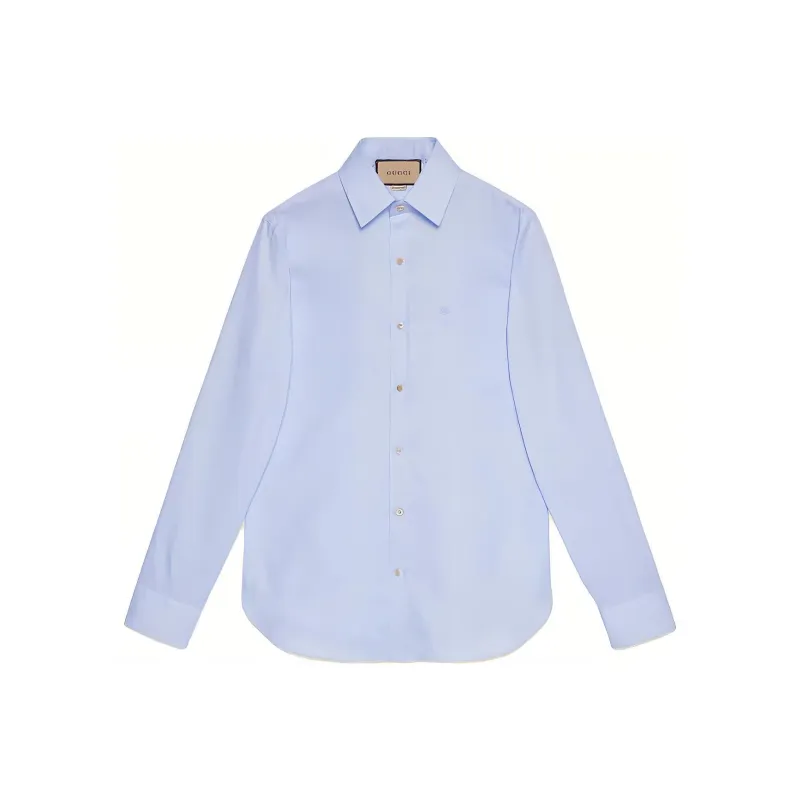 GUCCI Double G Embroidered Shirt-0
