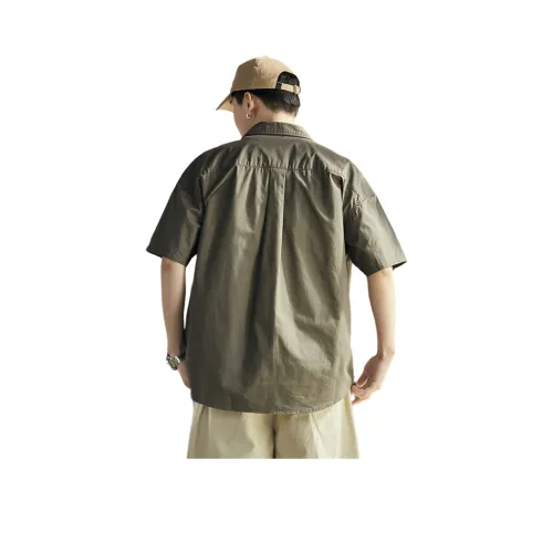 Tonlion Shirt Men's Tea Pink Brown