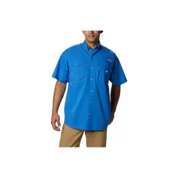 Columbia PFG Bonehead Shirts Men Royal Blue