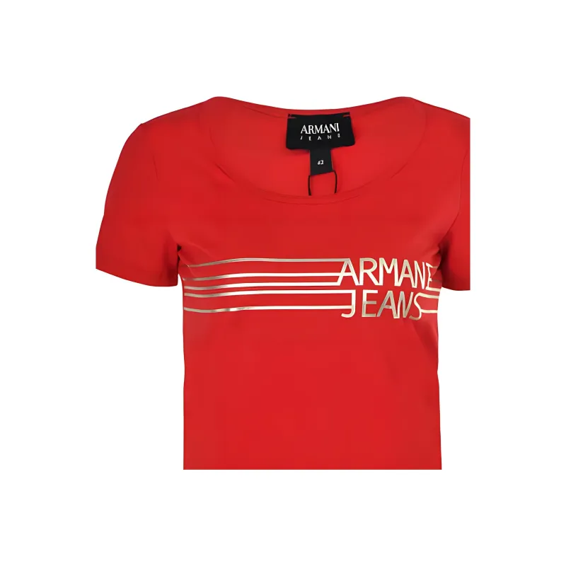 ARMANI JEANS T Shirts Women's Red-3