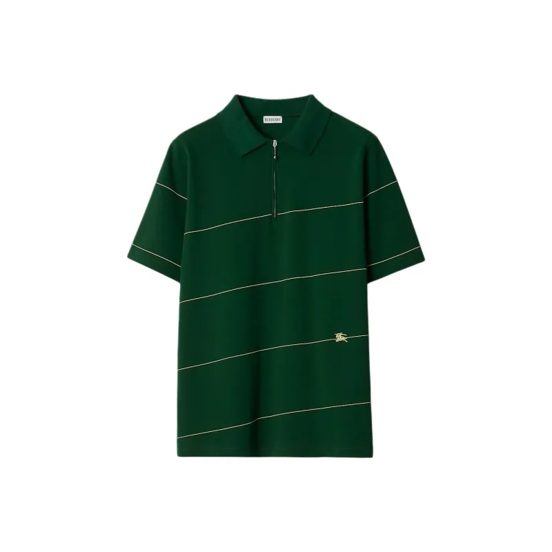 Burberry Striped Cotton Polo Shirt-0
