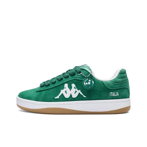 Kappa Back to Back Anti Slip Wear Resistant Low Top Skateboard Shoes Unisex Fir Wood Green