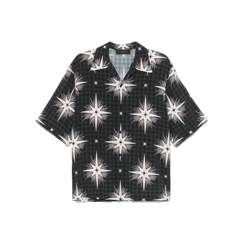 AMIRI Monogram Print Buttoned Shirt-0