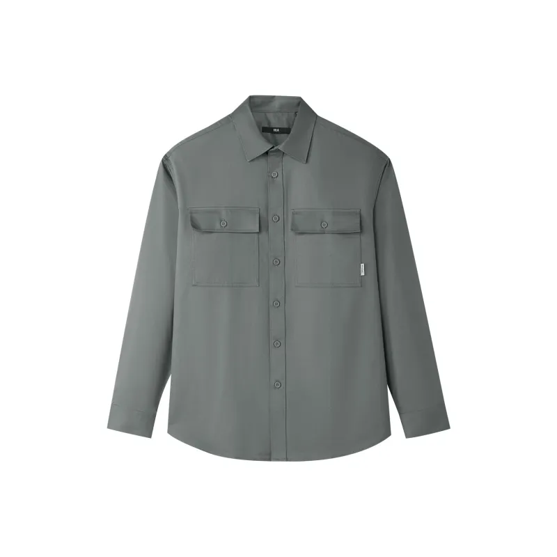 HLA Shirts Men Dark Gray 13-0