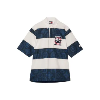 Clot X Tommy Hilfiger CLOT Co branded Model Polo Shirts Unisex Dark Blue YBL