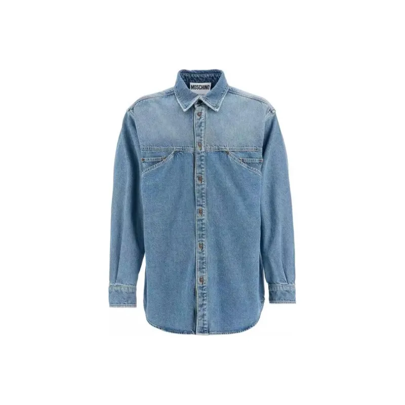 MOSCHINO Shirts Men Blue-0