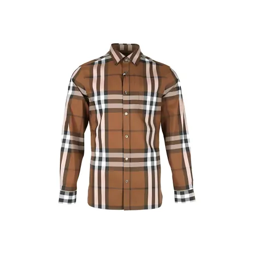 Burberry Shirts Men Brown