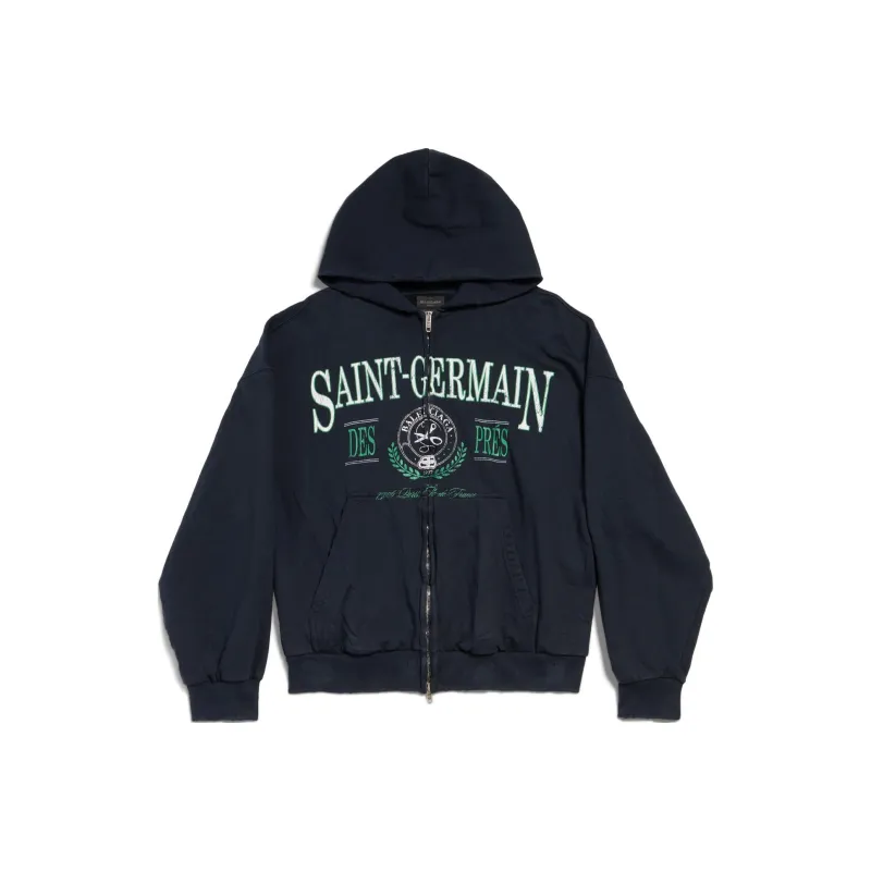 Balenciaga FW24 Sweatshirt Regular Fit Unisex Dark Blue-0