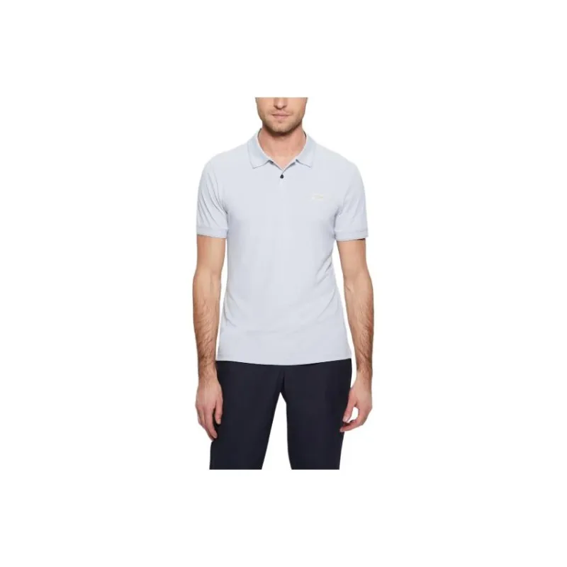 GUESS Tech Stretch Polo Shirt Men's Light Blue-0