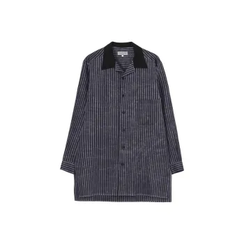 Yohji Yamamoto Striped Open collar Shirt